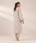 Women's Unstitched Lawn Embroidered Beige 2 Piece Suit